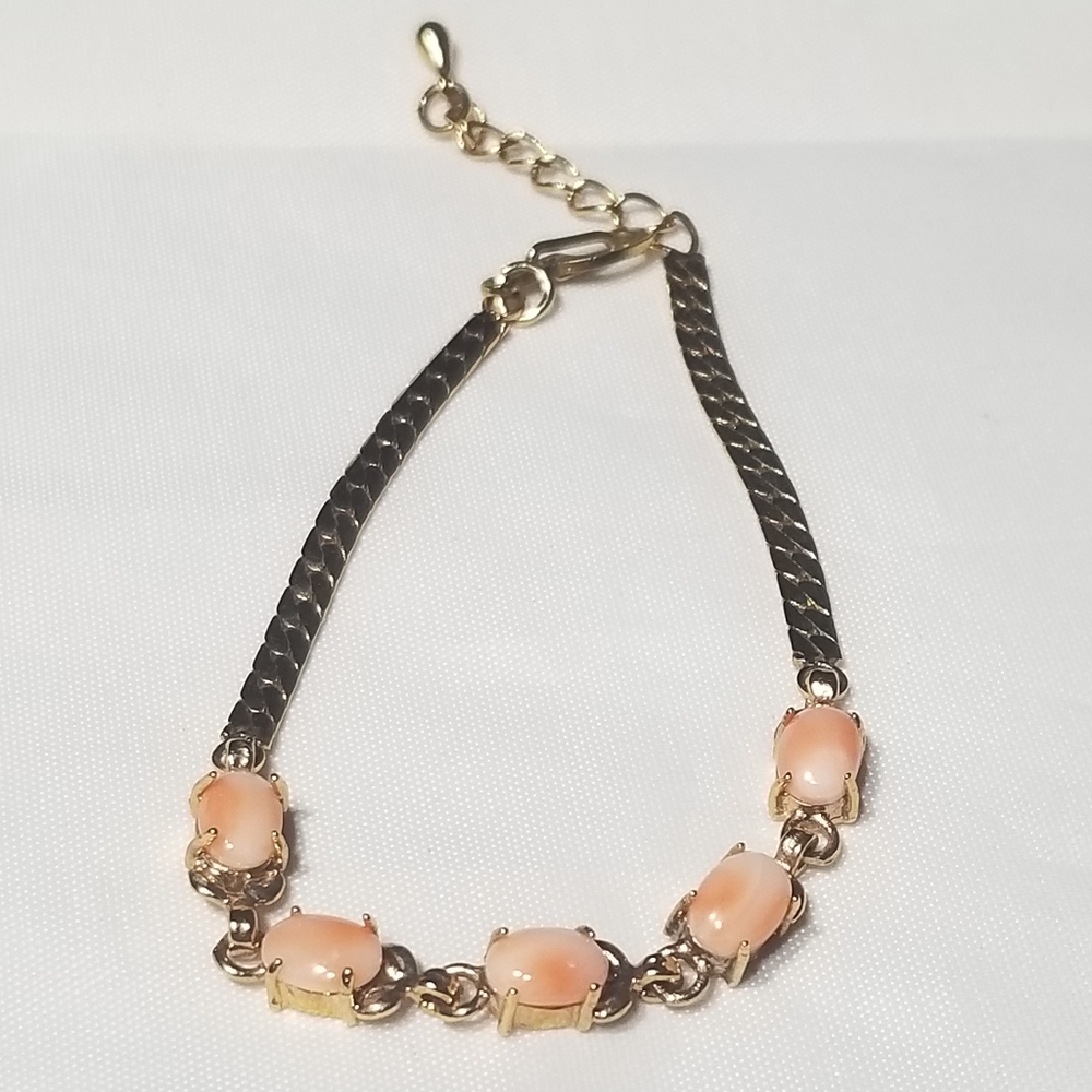 ANGEL SKIN CORAL COLOR GOLD PLATED - Picture 8 of 10